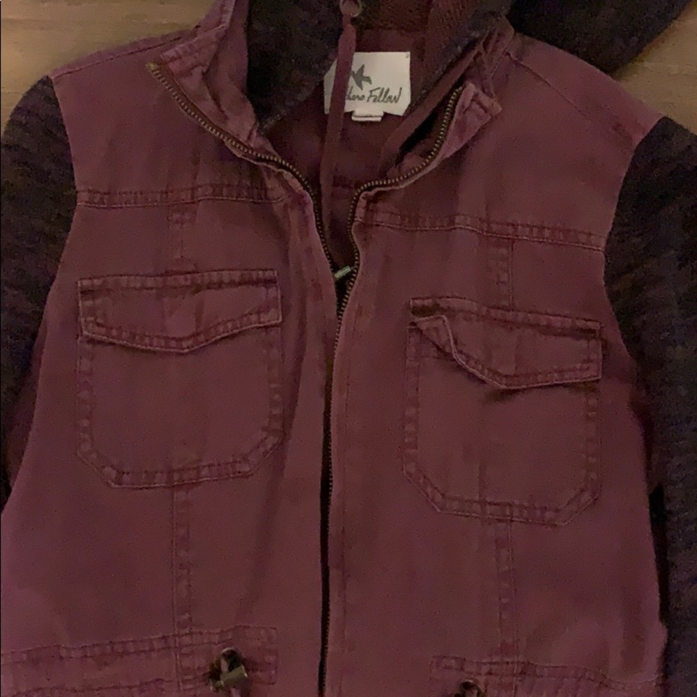 Maroon lightweight jacket
